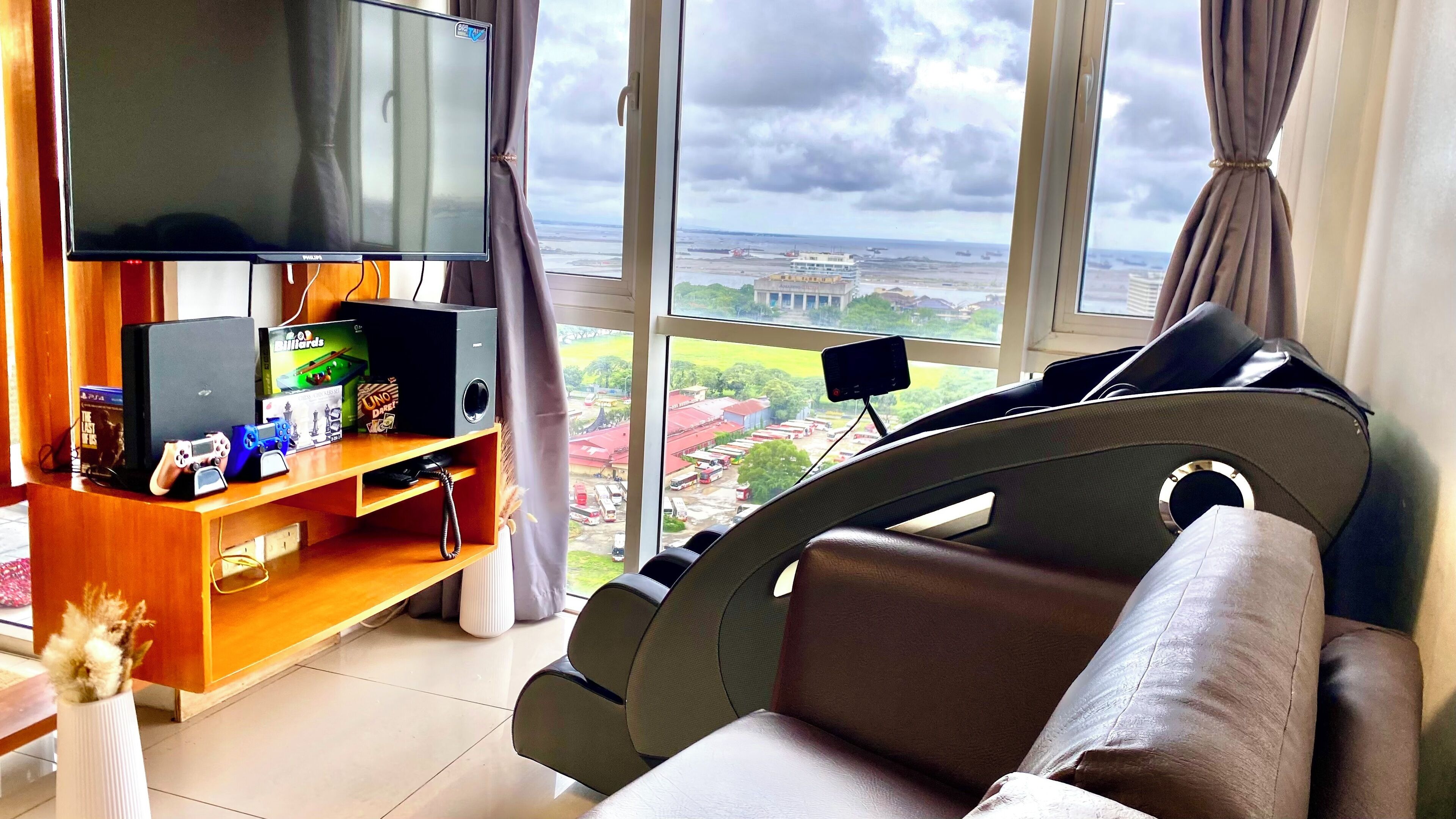 Appart'hôtel Luxe, vue baie | Coin séjour