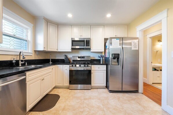 Microwave, oven, stovetop, dishwasher
