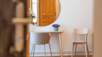 Soundproofing, iron/ironing board, cots/infant beds