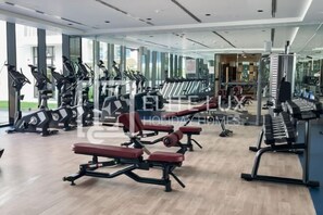 Gym - Elite LUX Holiday Homes - Modern Sleek Studio in Arjan, Dubai (Dubai)