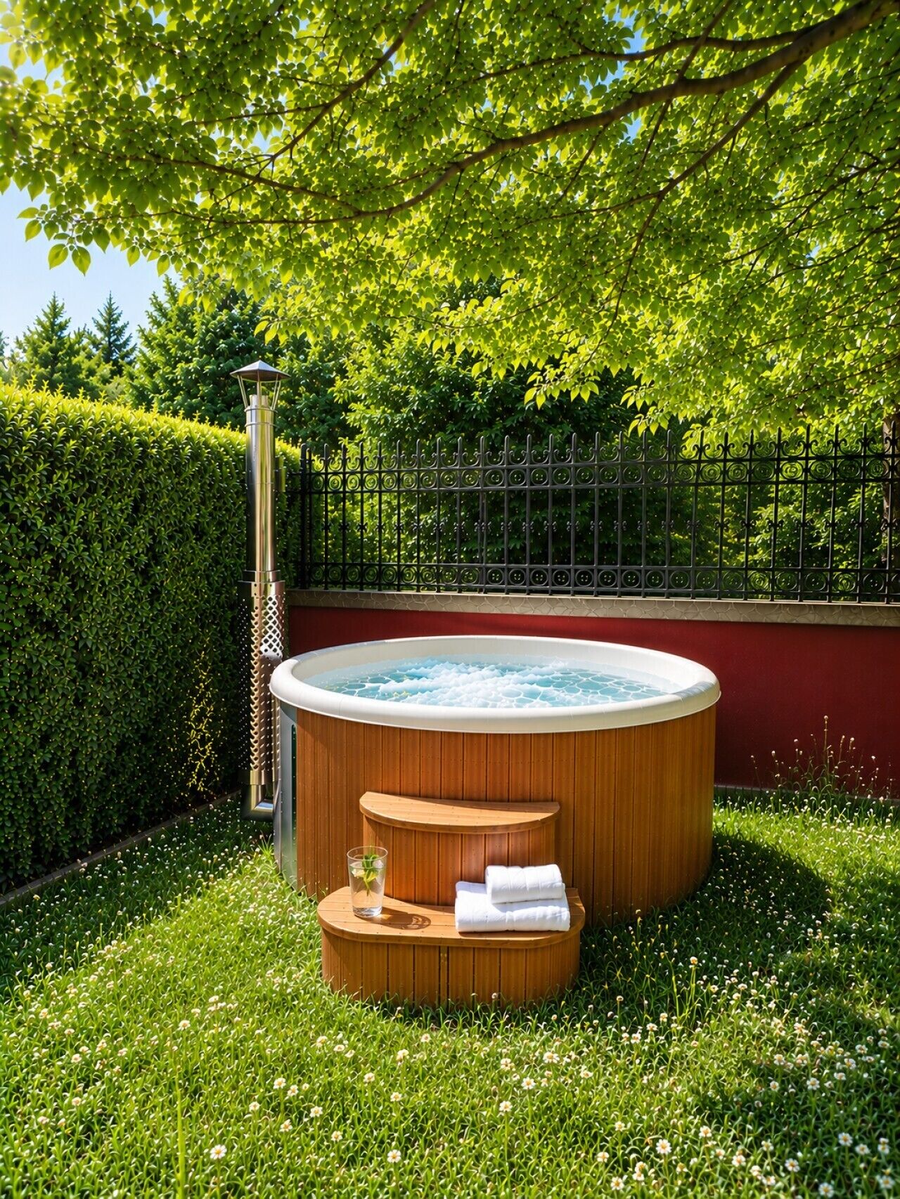 Bañera de hidromasaje al aire libre
