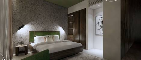 Estúdio luxo, vista para o jardim | Wi-Fi de cortesia