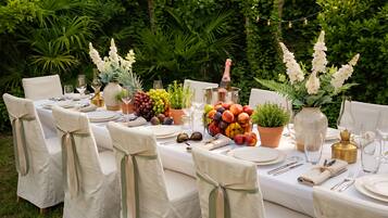 Außenbereich für Bankette