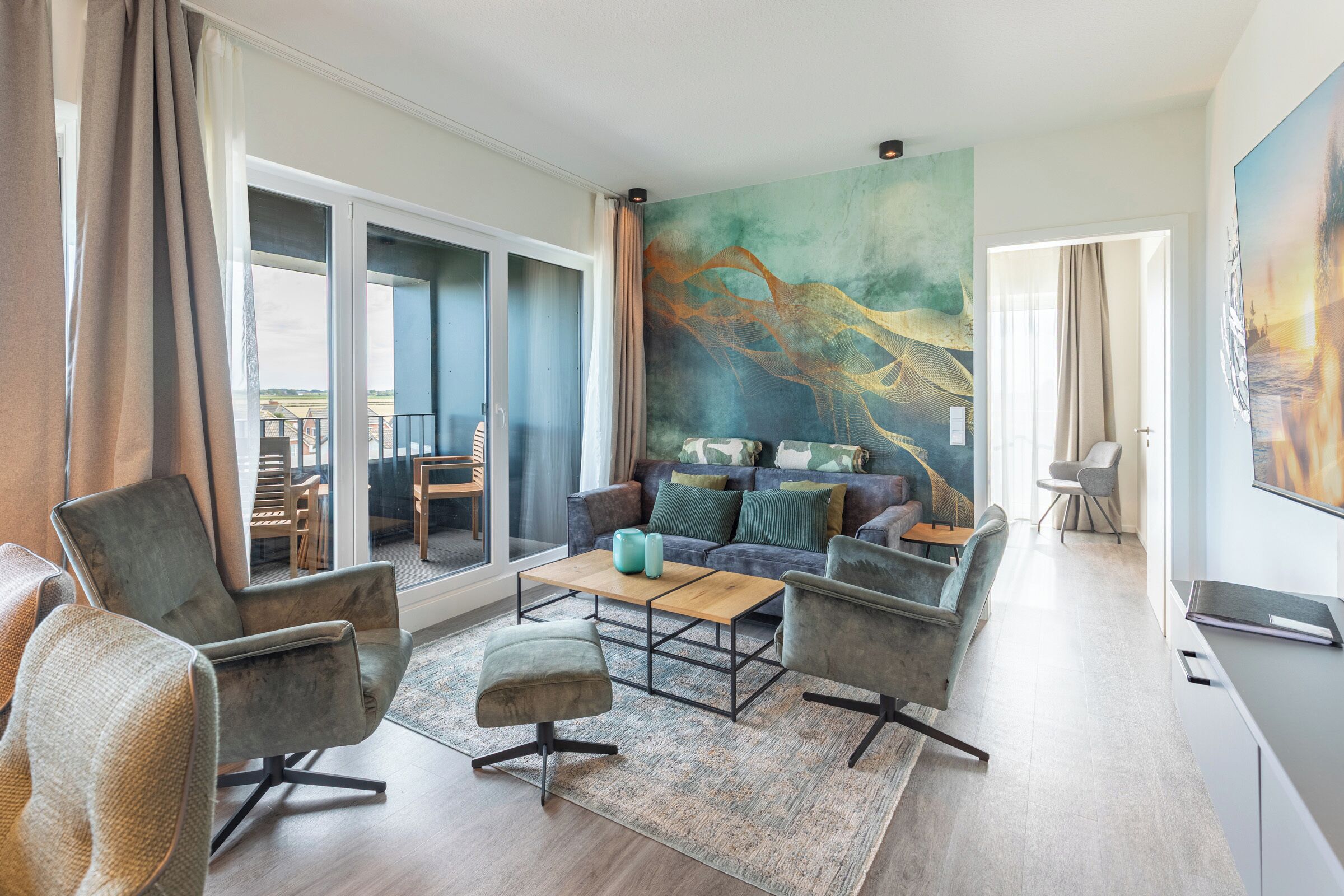 Televisión, reproductor de DVD y estéreo 