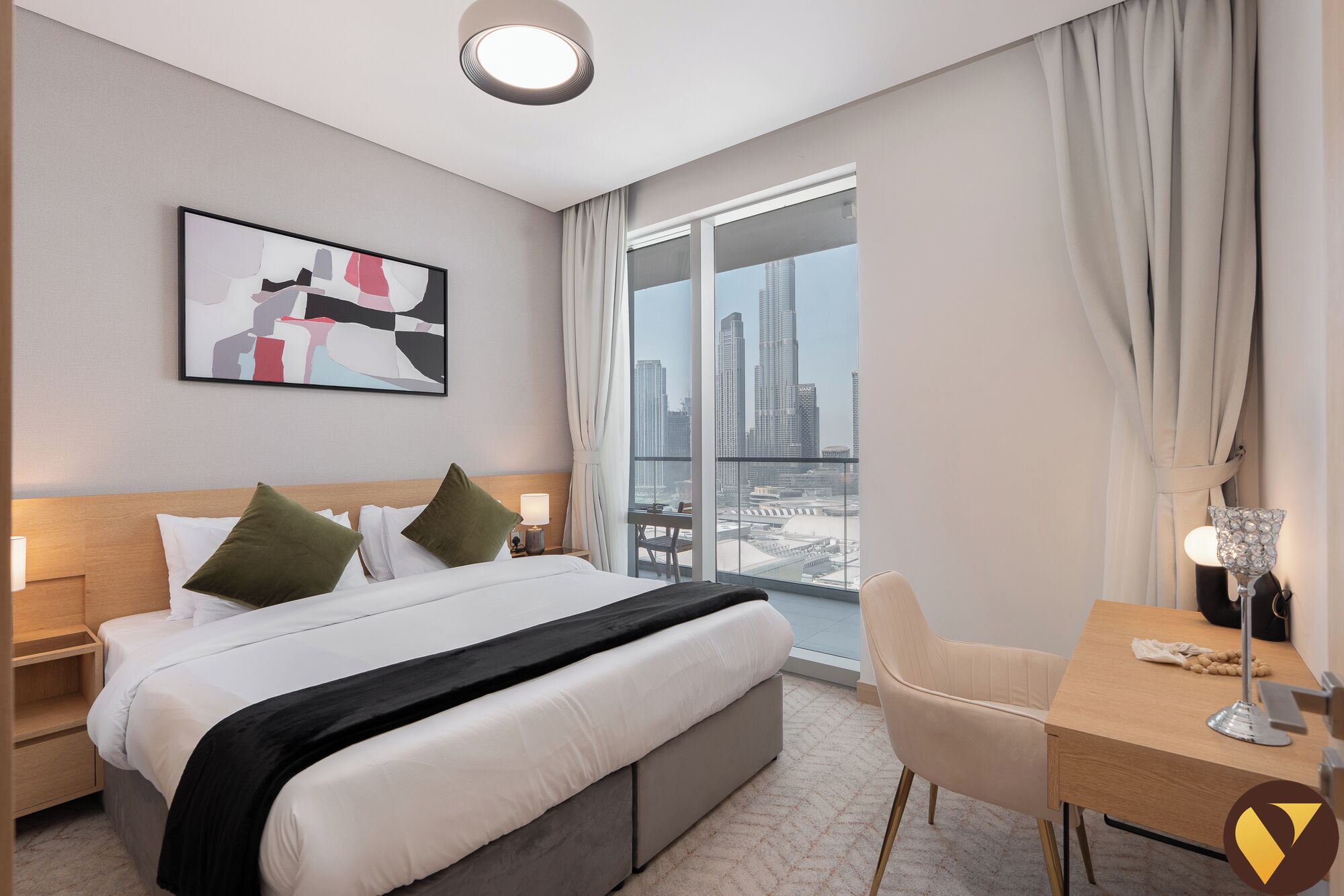 Apartemen Mewah, balkon, pemandangan kota | Setrika/meja setrika dan tempat tidur bayi (biaya tambahan)