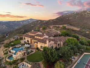 Exterior - Pool, Theater, Pickleball + 360 Views Near Lake Poway | Sunset Point Estate (Poway)