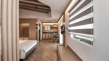 Studio Deluks, balkon, pemandangan kebun anggur | Kedap suara, setrika/meja setrika, dan Wi-Fi gratis