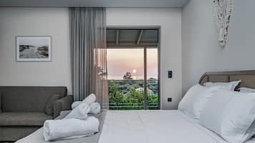 豪華開放式客房, 陽台, 葡萄園景觀 | 海灘/海景