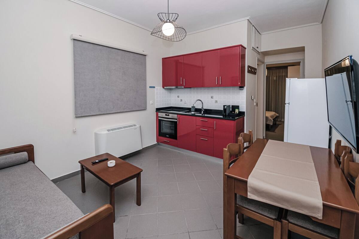 Apartment, Garden View | Soundproofing, iron/ironing board (on request), cribs (free)