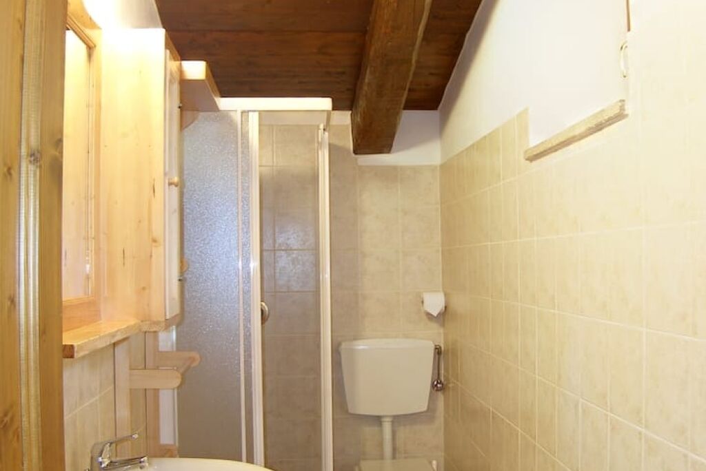 Regadera, secadora de cabello, toallas, papel de baño 