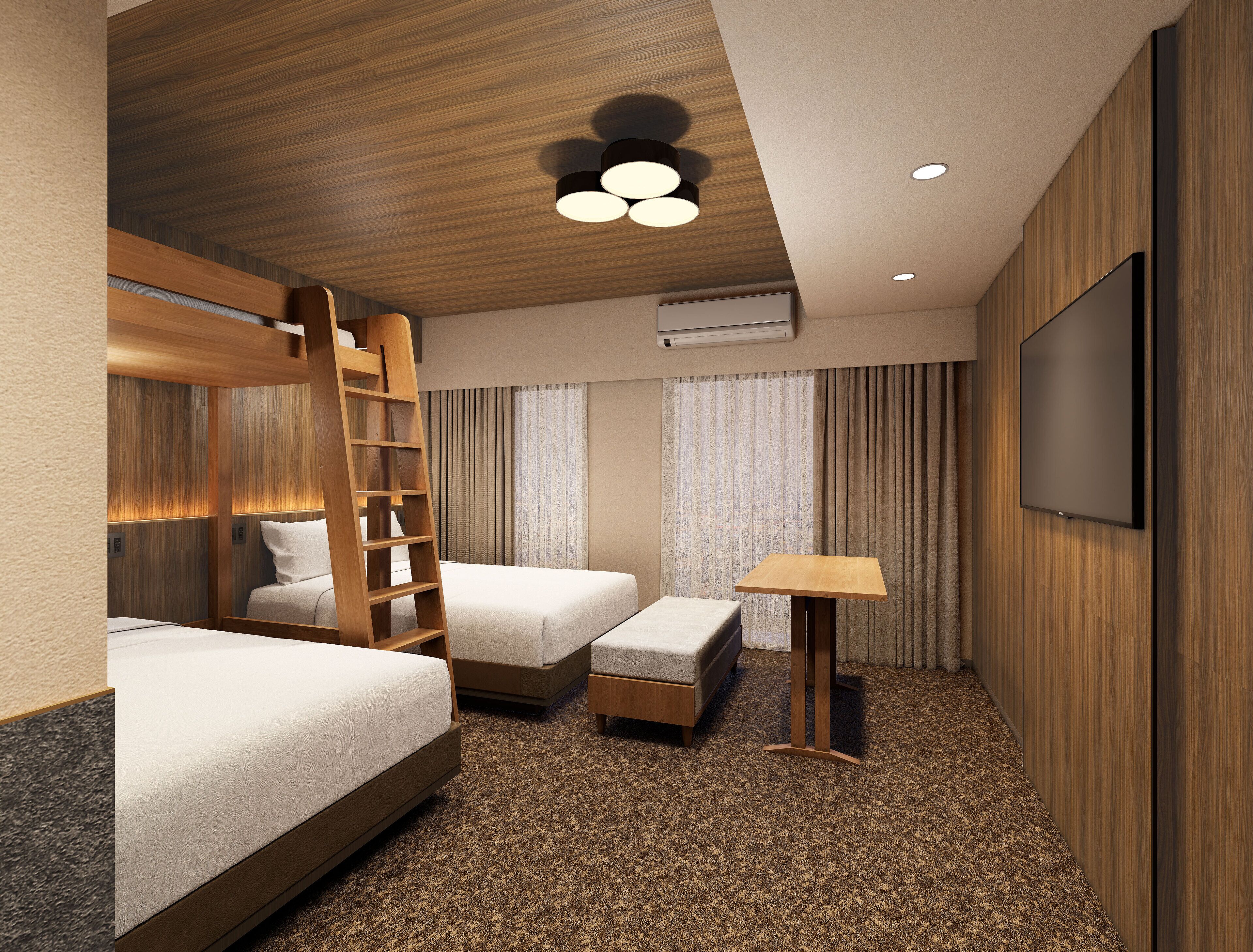 Chambre familiale, non-fumeur (Superior) | Rideaux d’obscurcissement, accès au Wi-Fi (inclus), literie fournie