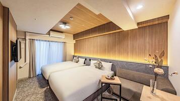 Firemannsrom – standard, 2 dobbeltsenger, ikke-røyk | Blendingsgardiner, wi-fi (inkludert) og sengetøy