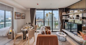 Apartamento, 1 habitación, accesible para personas con discapacidad, fumadores | Sala de estar