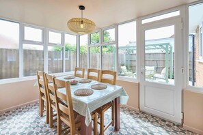 Dining - Beach House, Overstrand - charming chalet bungalow just steps from the beach (Overstrand)