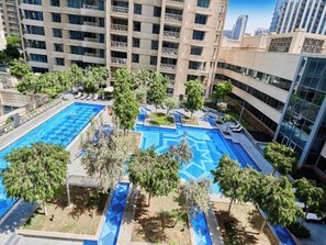 Departamento Premium, 1 habitación, vista a la alberca | Vista del balcón