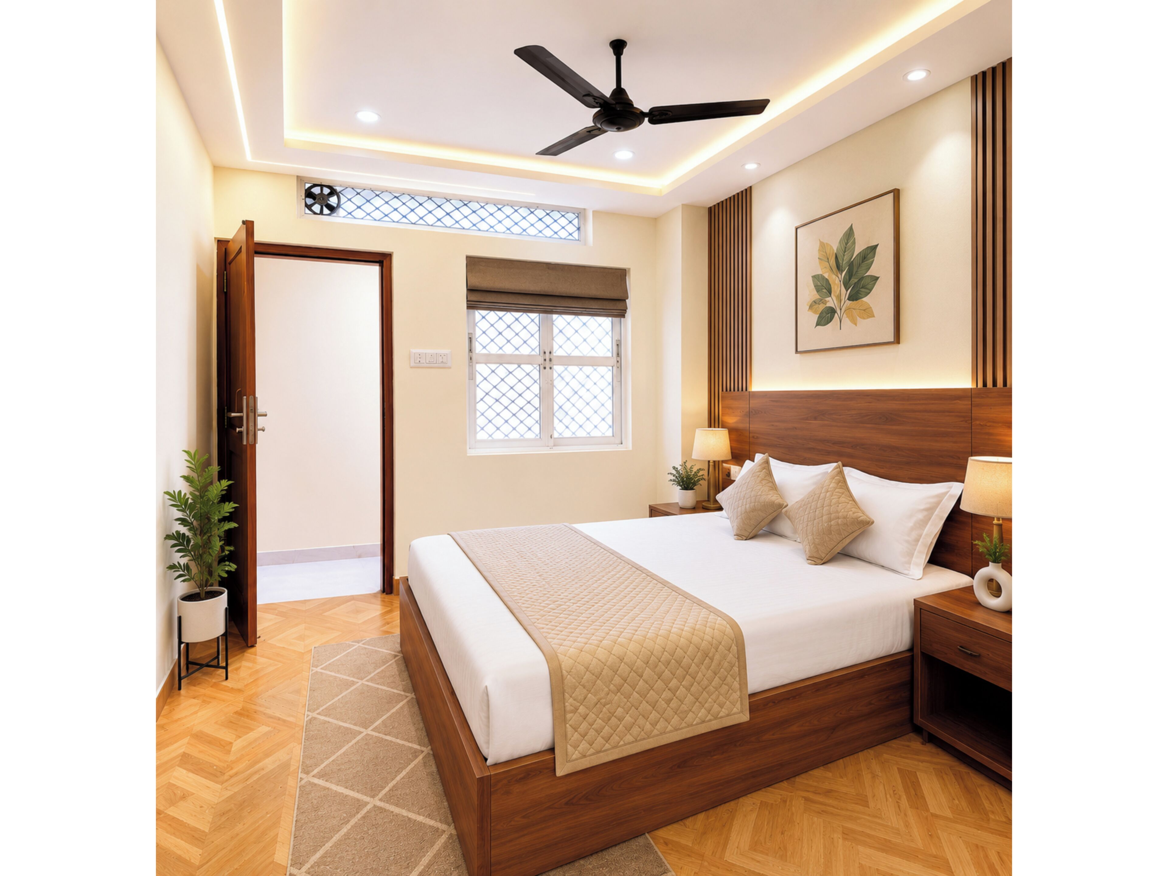 Hypo-allergenic bedding, desk, soundproofing, free WiFi