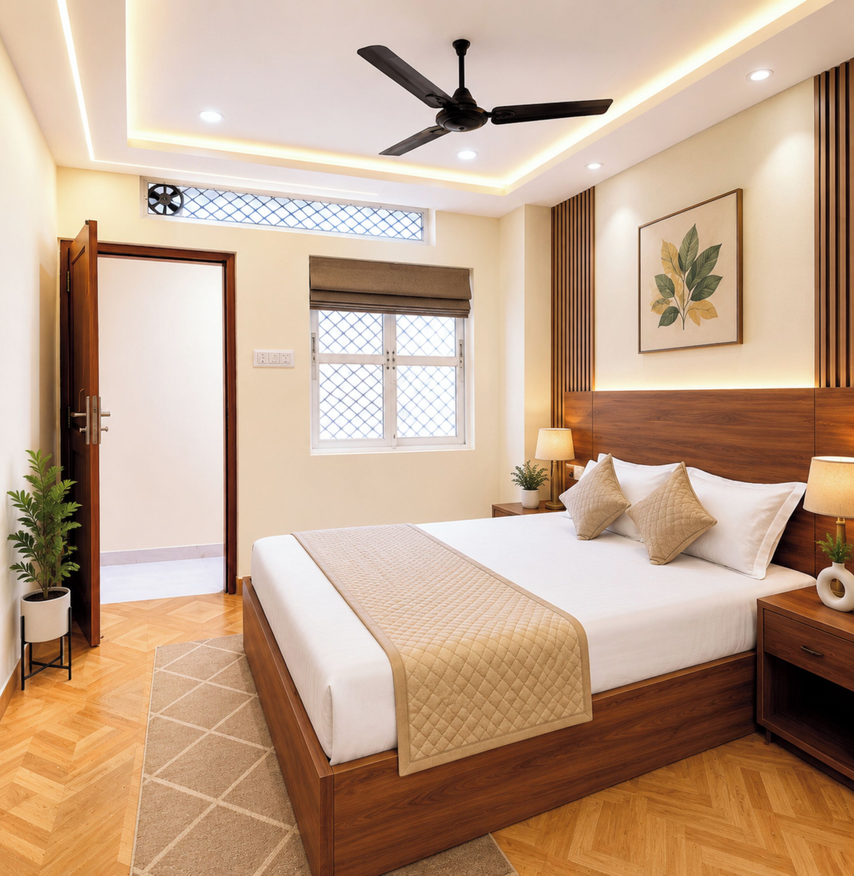 Hypo-allergenic bedding available, desk, soundproofing, WiFi (free)