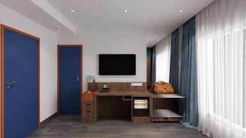 Premium bedding, in-room safe, blackout drapes, iron/ironing board