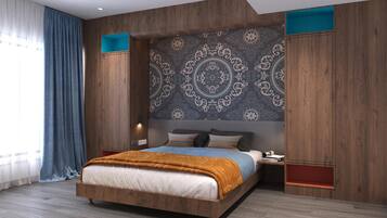 Premium bedding, in-room safe, blackout drapes, iron/ironing board