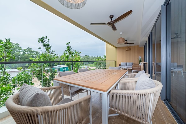 Apartment, 2 Bedrooms, Kitchen | Terrace/patio