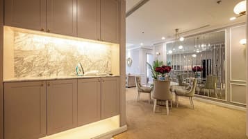 Superior Apartment, 2 Bedrooms, Balcony, City View | Hypo-allergenic bedding, minibar, individually decorated