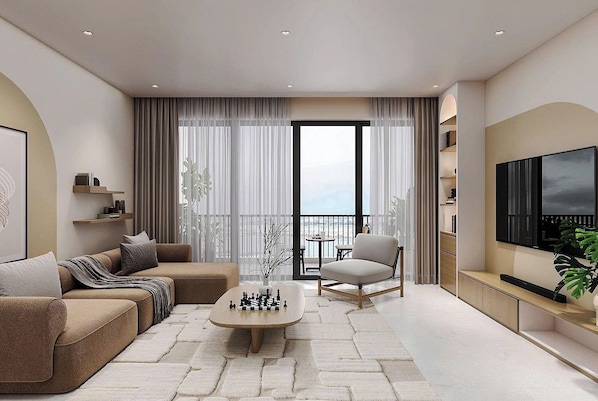 Traditional Apartment, 2 Bedrooms, Balcony, City View | Hypo-allergenic bedding, minibar, individually decorated