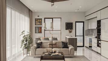 Traditional Apartment, 3 Bedrooms, Balcony, City View | Hypo-allergenic bedding, minibar, individually decorated