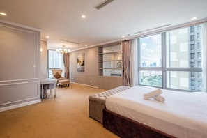 Superior Apartment, 2 Bedrooms, Balcony, City View | Hypo-allergenic bedding, minibar, individually decorated