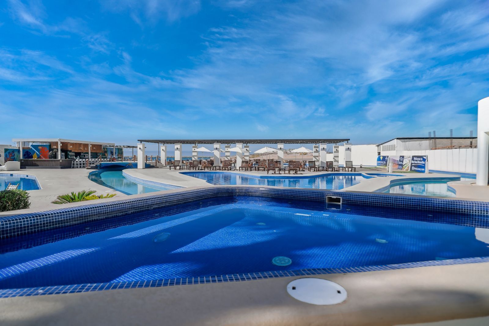 A heated pool