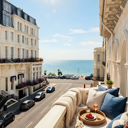 Burlington Palace, Huge Sea front Villa, Super King suites, velvet dining room