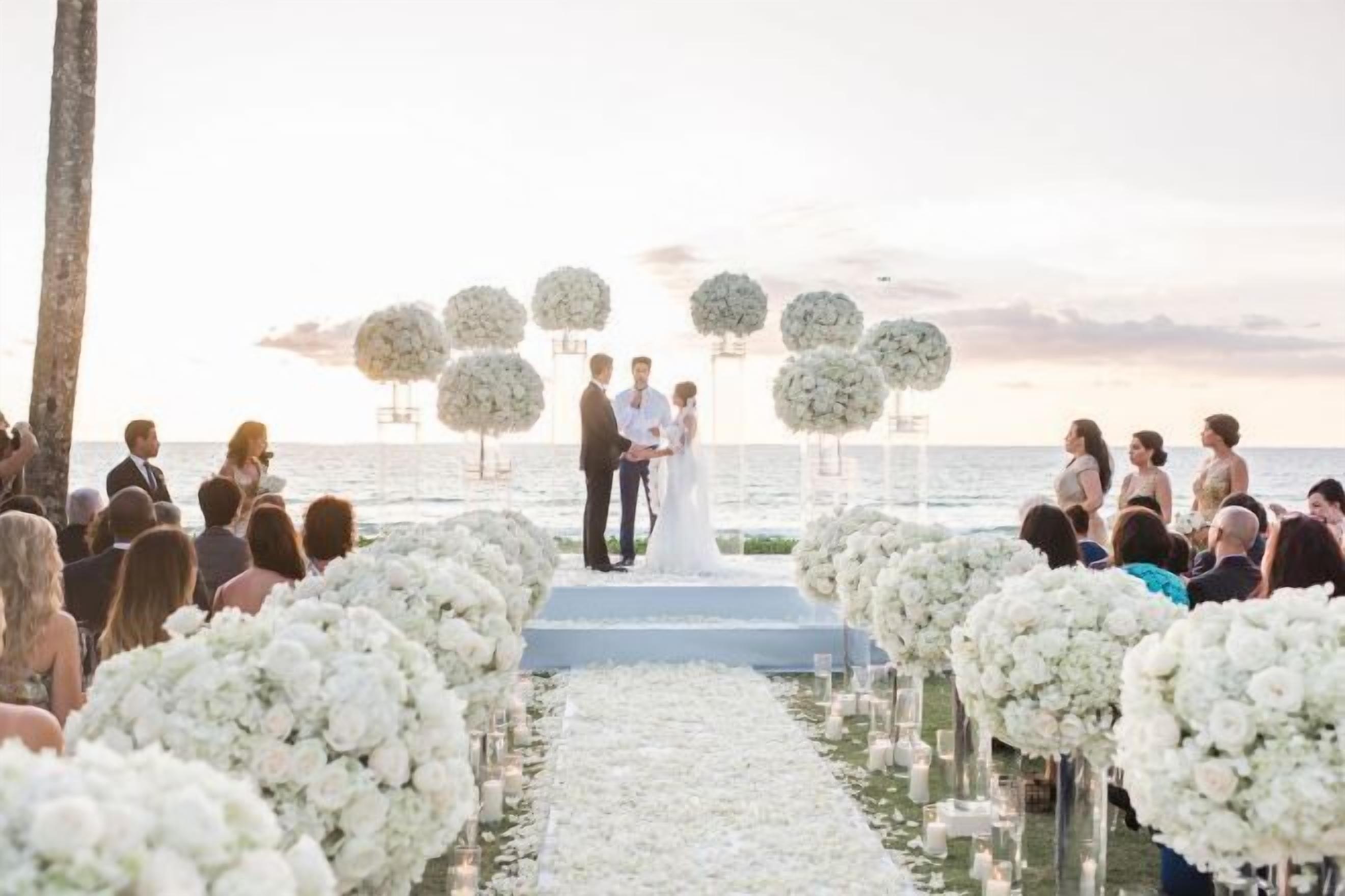 Outdoor banquet area