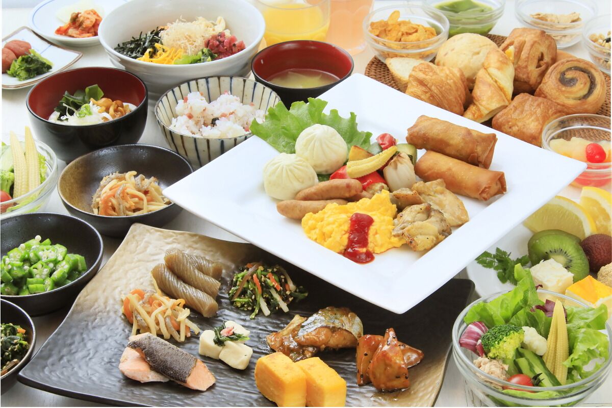 뷔페 아침 식사