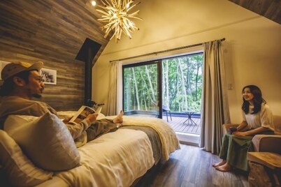 [TV] Luxury adult secret base villa 120 ㎡ Sauna, stone bath, bonfire, BBQ [Mori building]