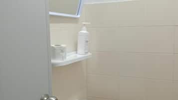 Shower, toilet paper