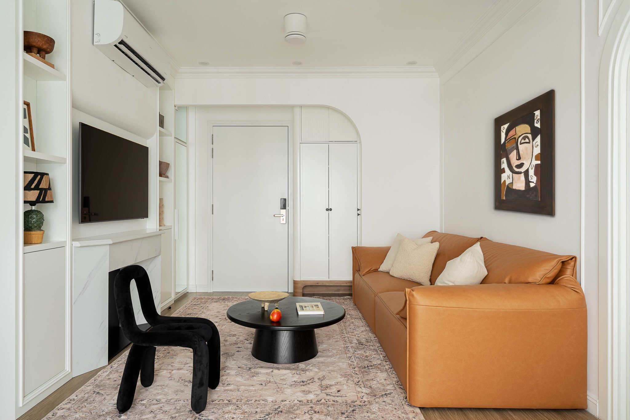 Individually decorated, individually furnished, desk, laptop workspace