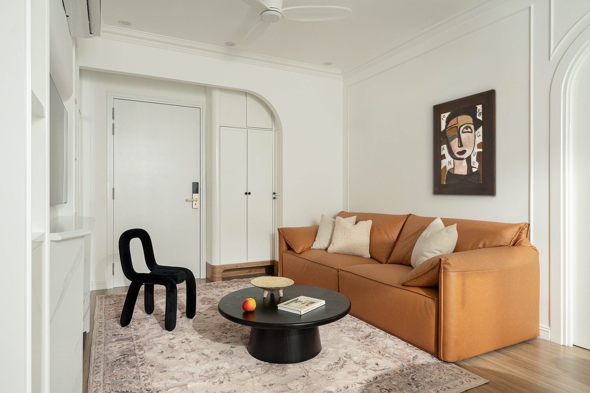 Individually decorated, individually furnished, desk, laptop workspace