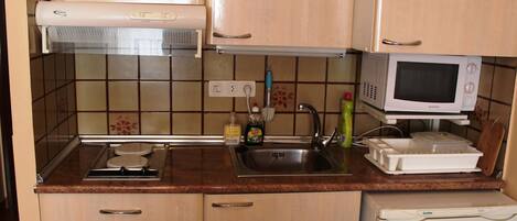 Microondas, cafetera/tetera