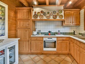 Fridge, microwave, dishwasher