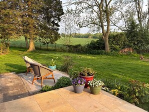 Terrace/patio - The Bower, Warwickshire, a stylish inviting 2 bedroom cottage set within 5 acres (Claverdon, Warwick)