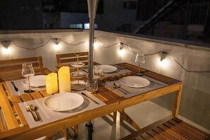 Outdoor dining - Tsutenkaku Royal House - Self Check-In Only (Osaka)