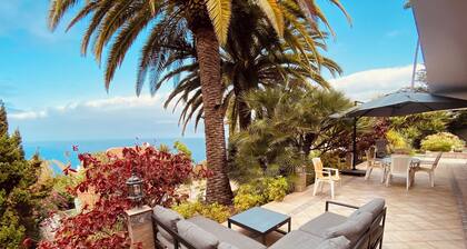 Ocean views in an oasis of lush vegetation. Jacuzzi and peace and quiet