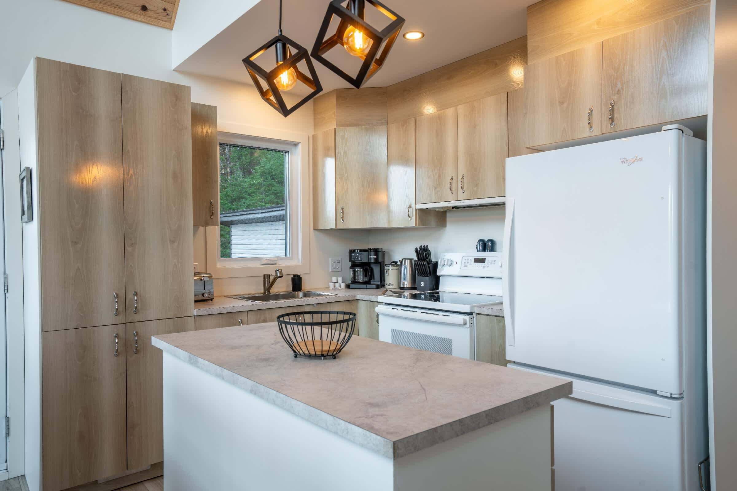 Kjøleskap, mikrobølgeovn, ovn og kokeplater