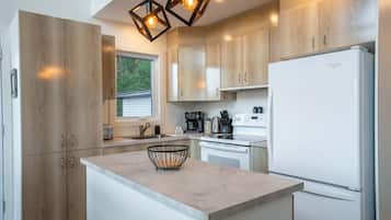 Kjøleskap, mikrobølgeovn, ovn og kokeplater