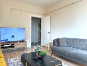 Een strijkplank/strijkijzer, gratis wifi