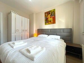 Een strijkplank/strijkijzer, gratis wifi