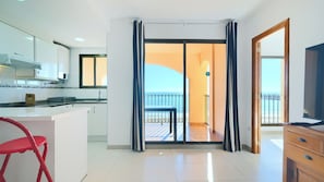 Deluxe Apartment, Balcony, Sea View | Living area - Sea You Aptos Valencia Port Saplaya  (Port Saplaya)