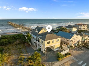 Exterior - Stargazer #202 - 5 BR Oceanfront Home in the heart of Surf City, NC (Surf City)
