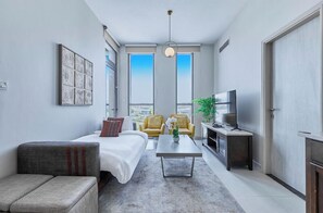 Premium Apartment, 1 Bedroom, City View | Living room