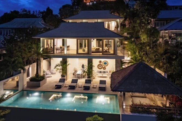Outdoor pool - Villa Kohia, 5 BR, sea views, North Chaweng (Koh Samui)