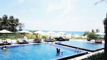 Privat strand i nærheten og strandhåndklær